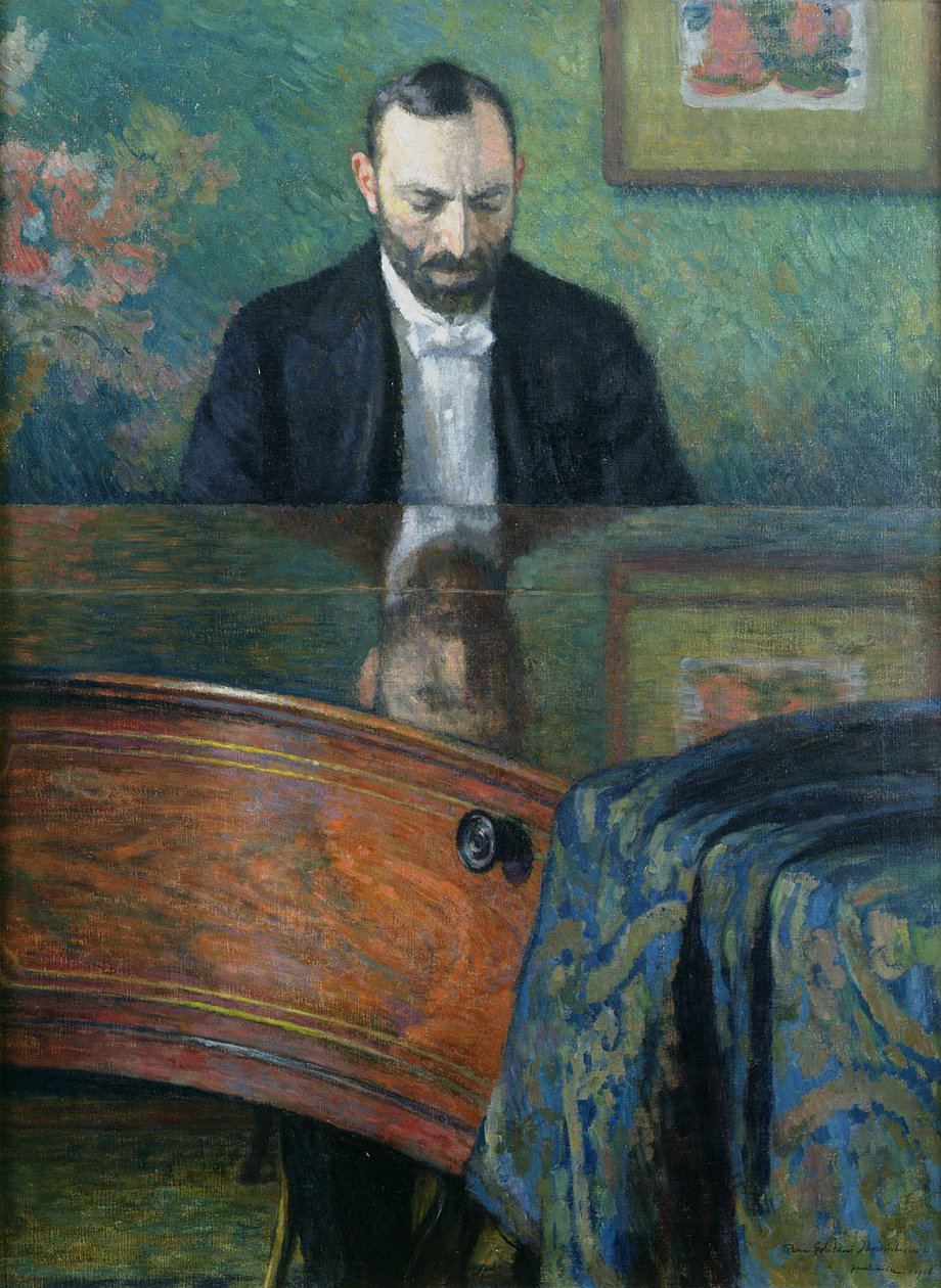 Feliks Jasienski (1861-1929) a zongoránál, 1908 alkotó: Jozef Pankiewicz