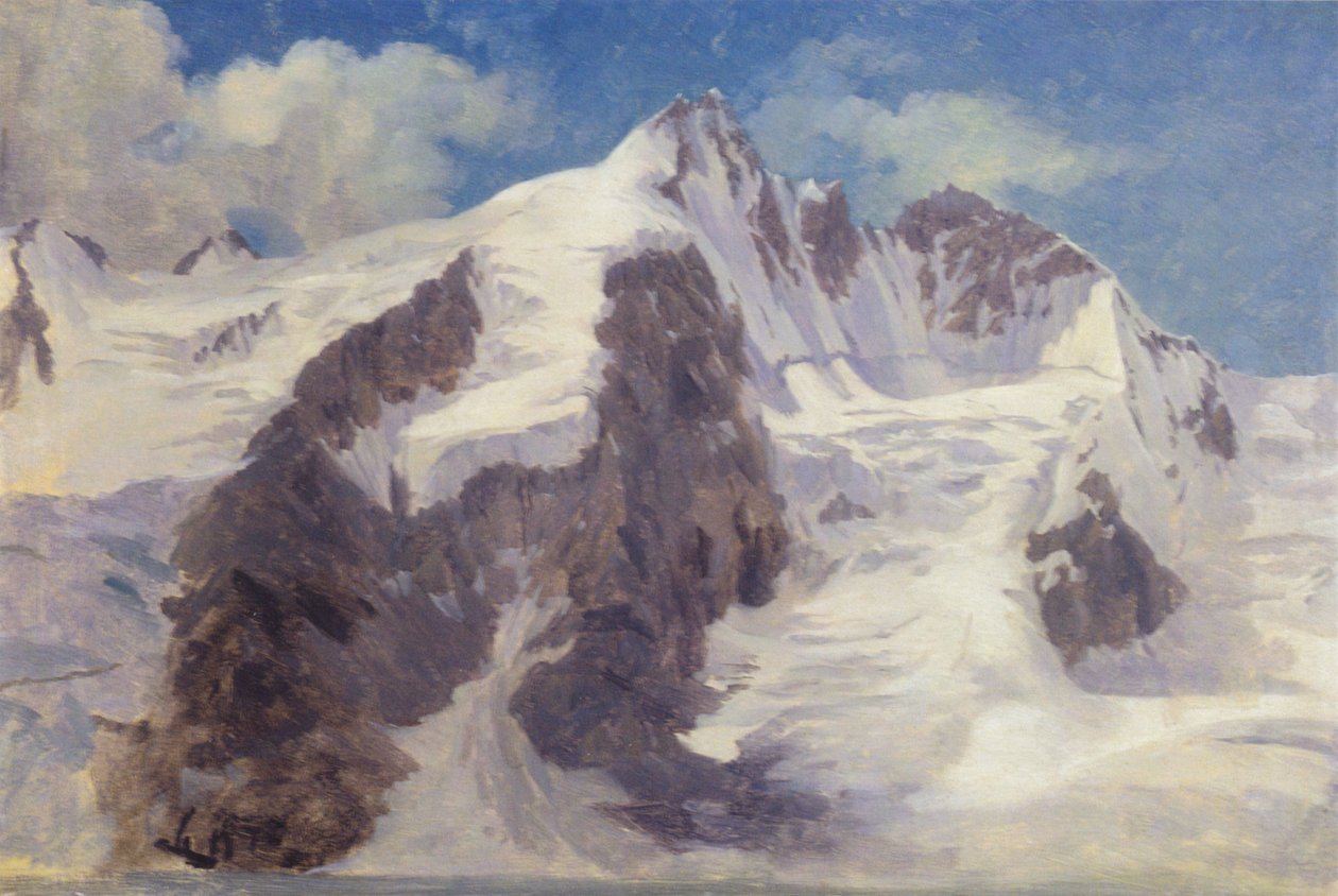 Hóval borított hegycsúcsok. alkotó: Jørgen Sonne