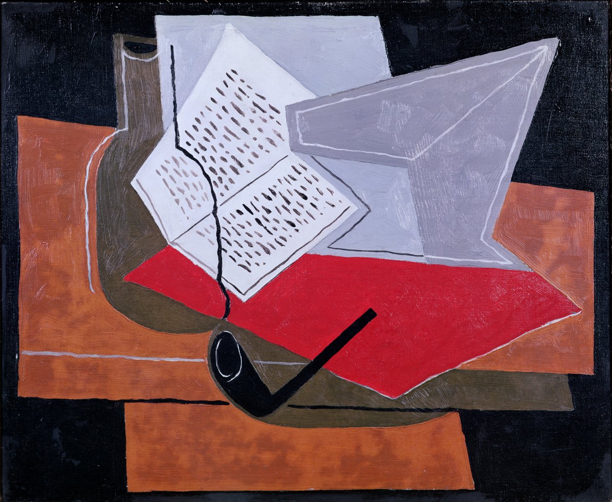 Tál és könyv alkotó: Juan Gris