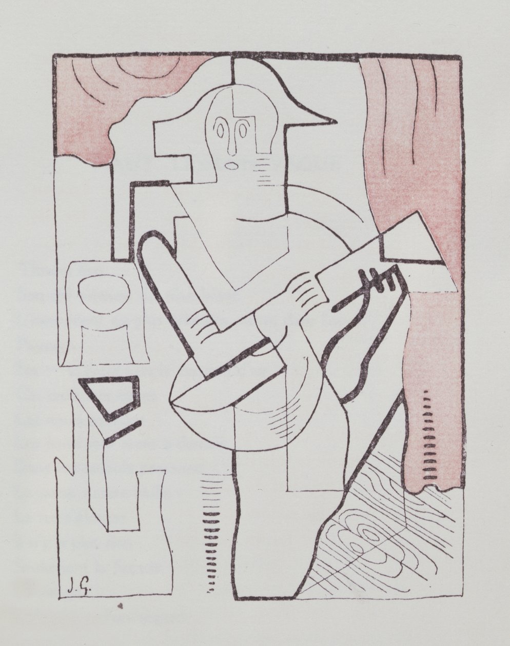 Illusztráció Pierre Reverdy (1889-1960) „The Sleeping Guitar” című művéhez, 1919 alkotó: Juan Gris