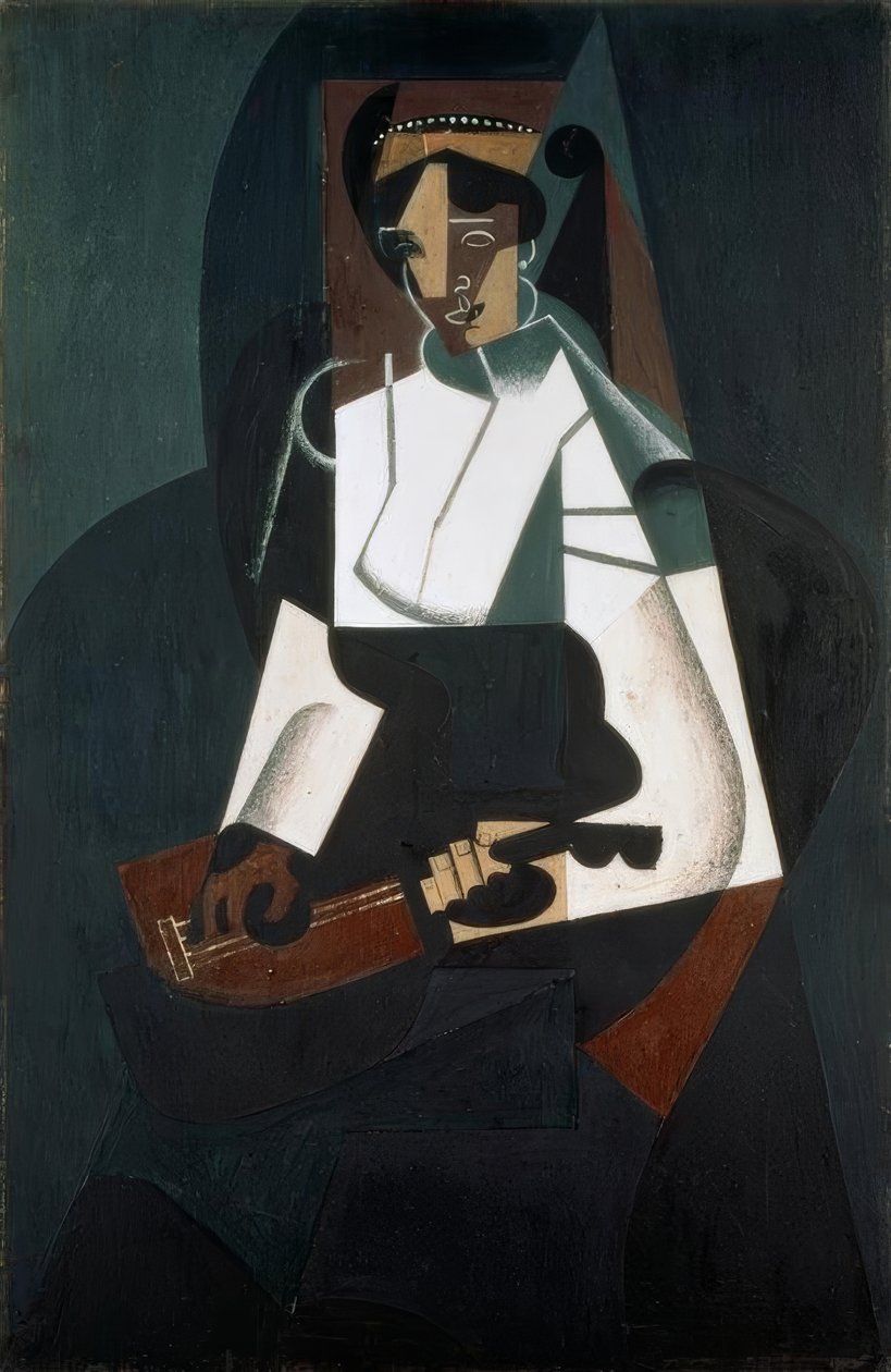 A nő a mandolinnal alkotó: Juan Gris