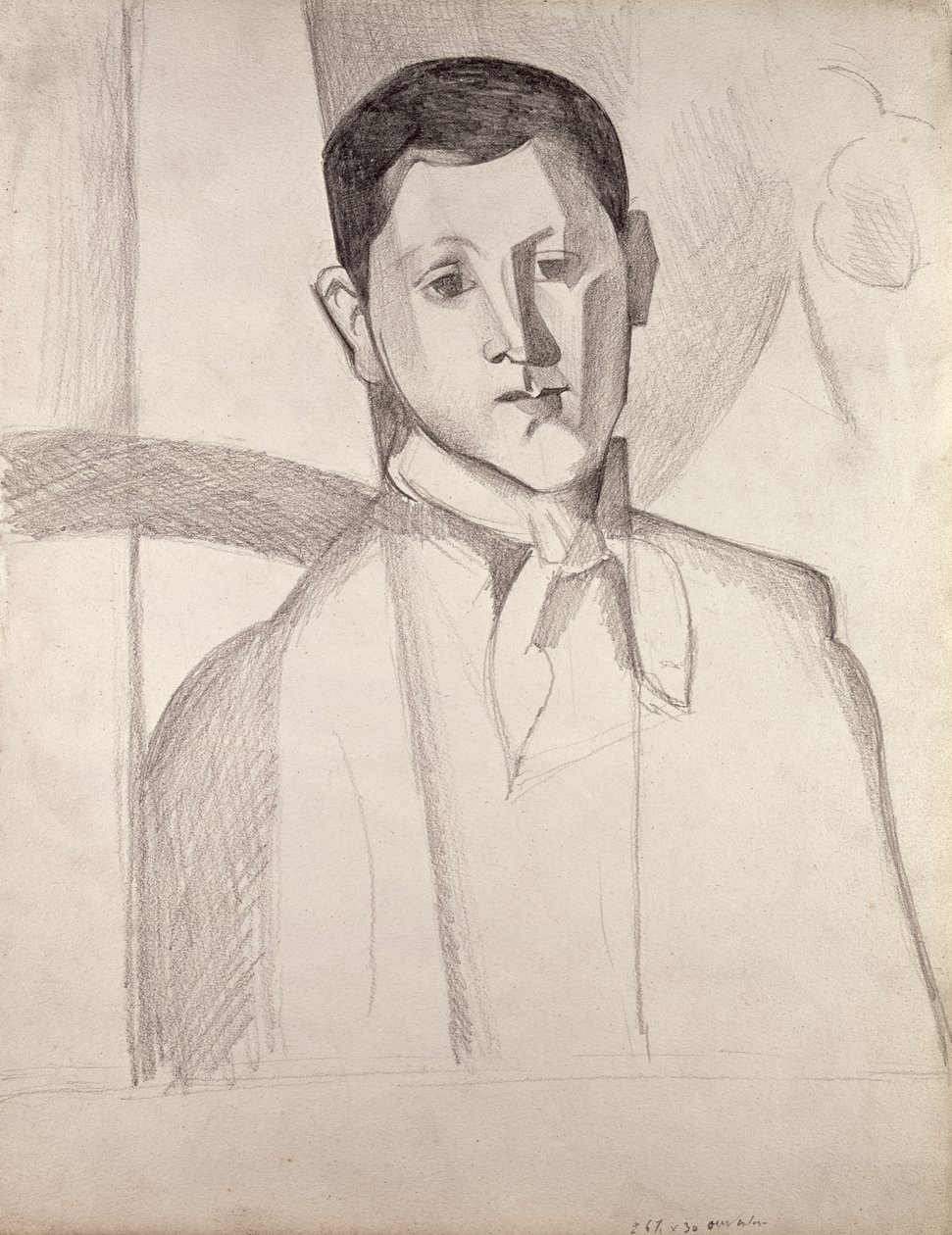 Portré Cezanne után (kréta papíron) alkotó: Juan Gris