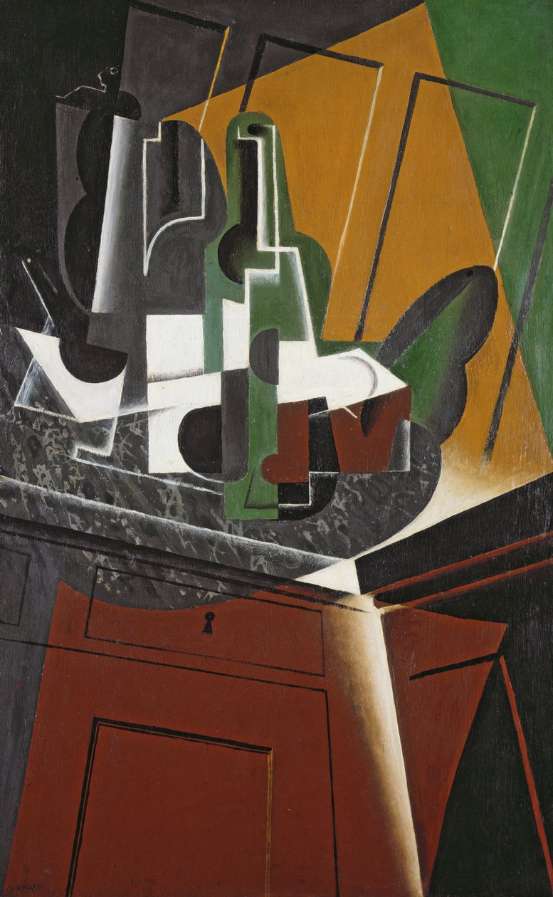 A kredenc, 1917 (olaj, rétegelt lemez) alkotó: Juan Gris