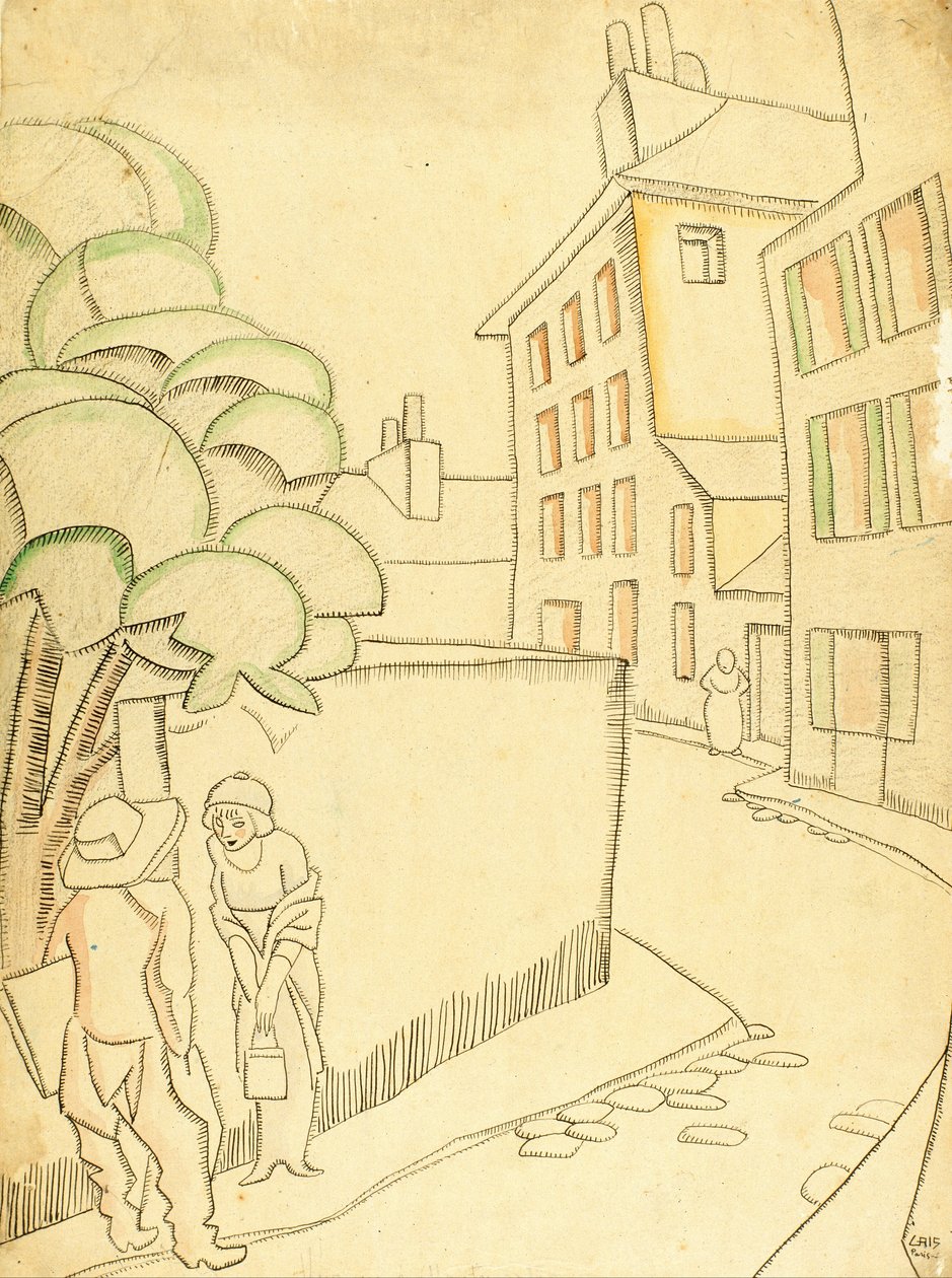 Utca Montmartre -ban alkotó: Juan Gris