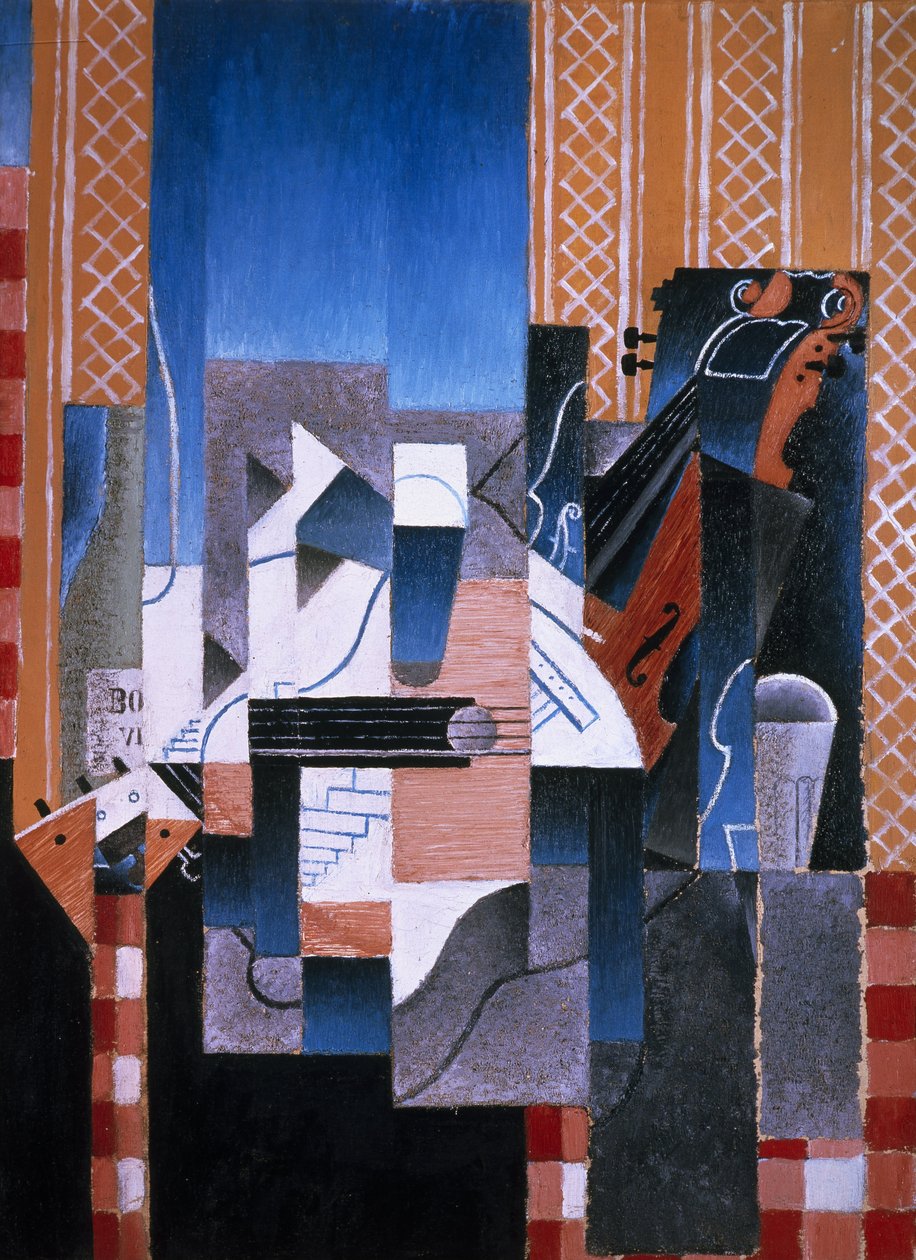 Hegedű és gitár alkotó: Juan Gris