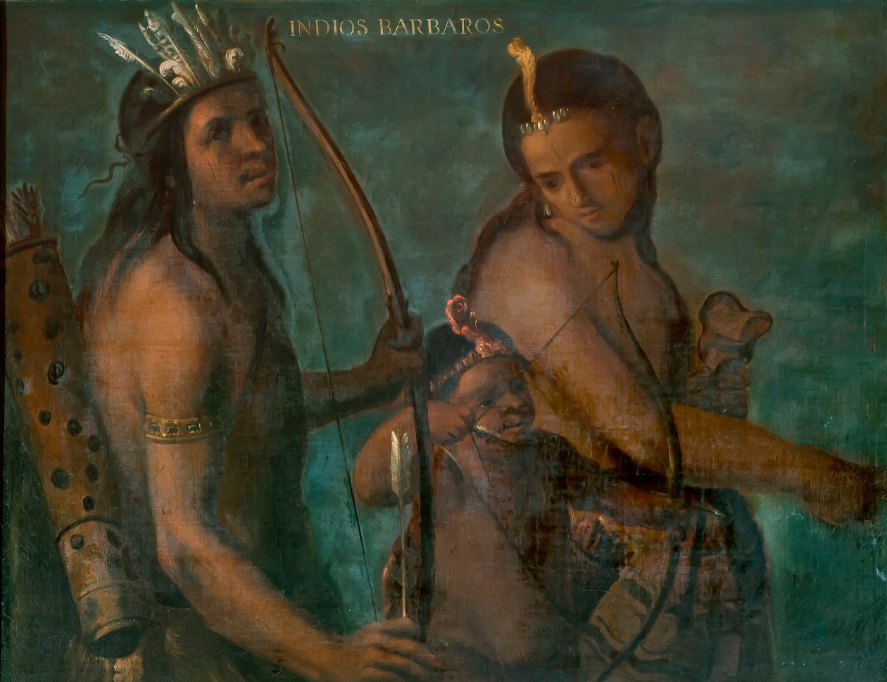 Barbár indiánok, 1715 körül alkotó: Juan Rodríguez Juárez