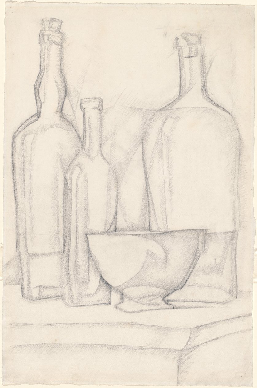 Palackok és tál alkotó: Juan Gris