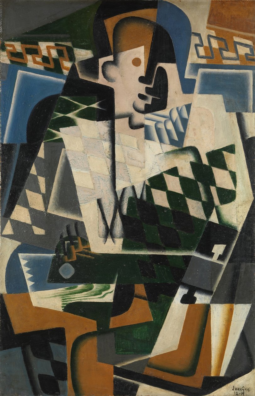 Harlekin gitárral alkotó: Juan Gris