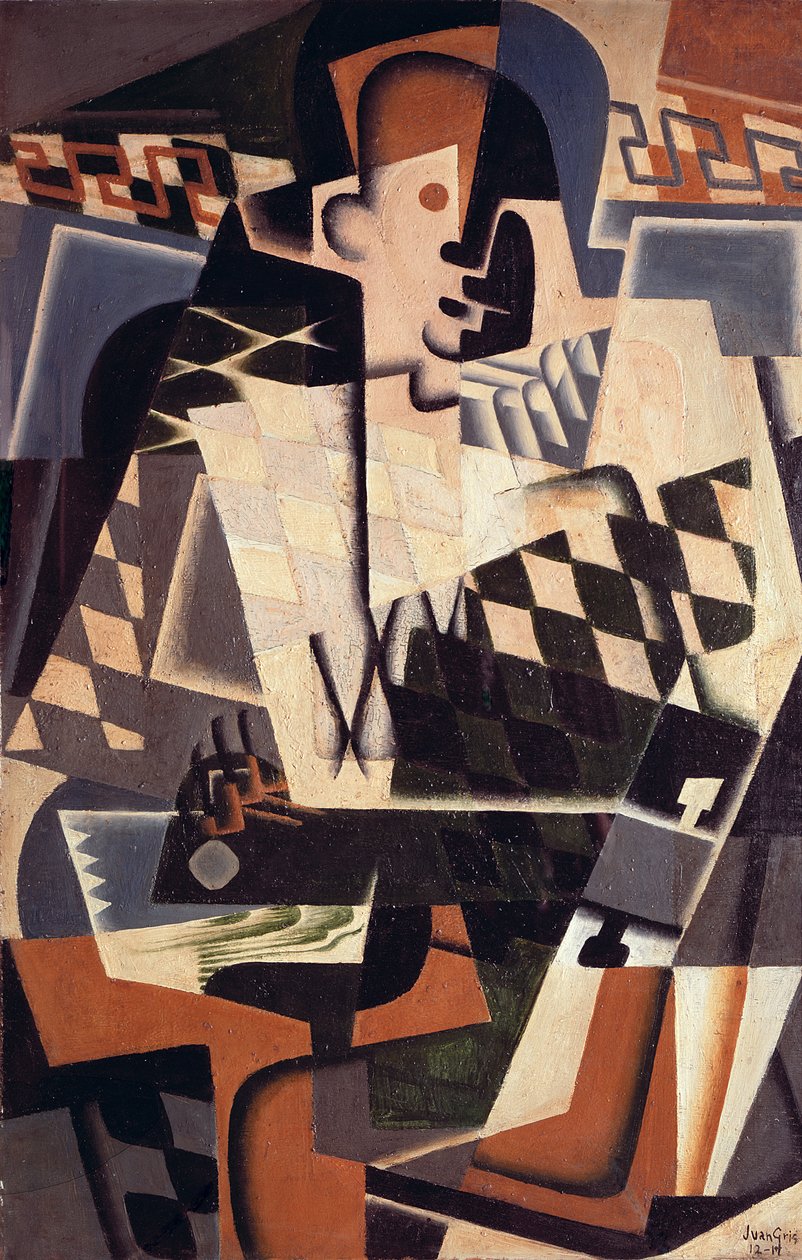 Harlekin gitárral, 1917 alkotó: Juan Gris