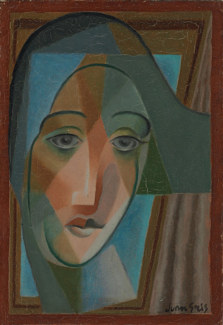 Harlekin feje; Tete d"Arlequin, 1924 alkotó: Juan Gris
