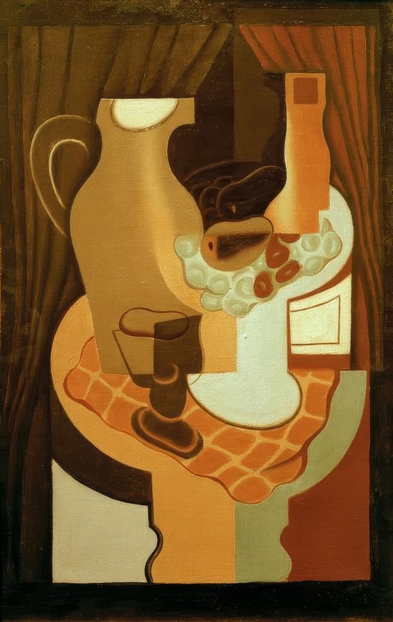 Kancsó és gyümölcstál alkotó: Juan Gris