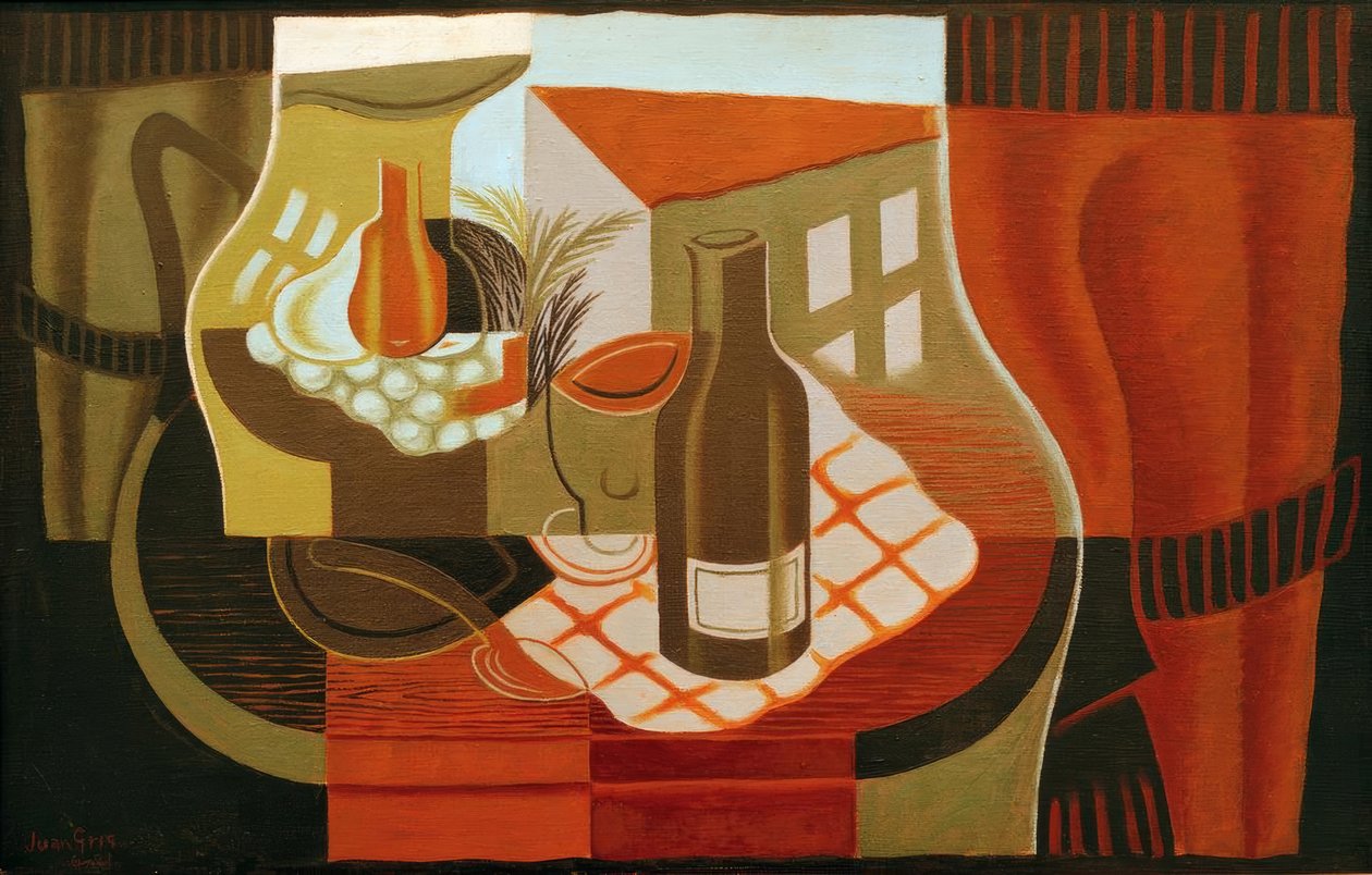 A talapzatú asztal az ablak előtt alkotó: Juan Gris