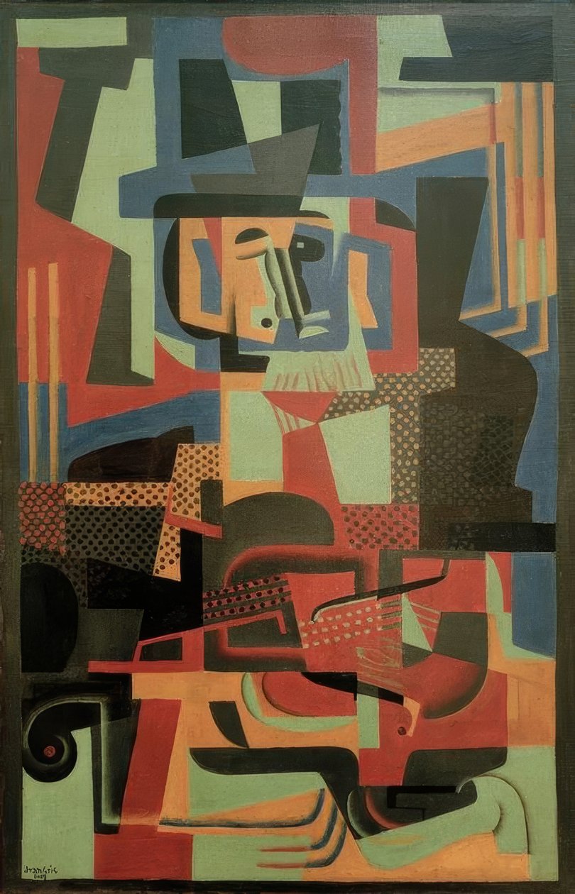 A férfi hegedűs alkotó: Juan Gris