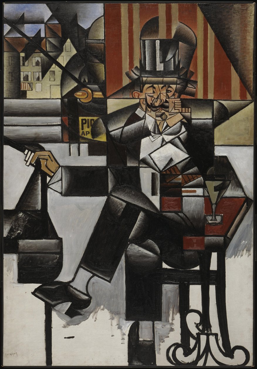 Ember a kávézóban, 1912. alkotó: Juan Gris