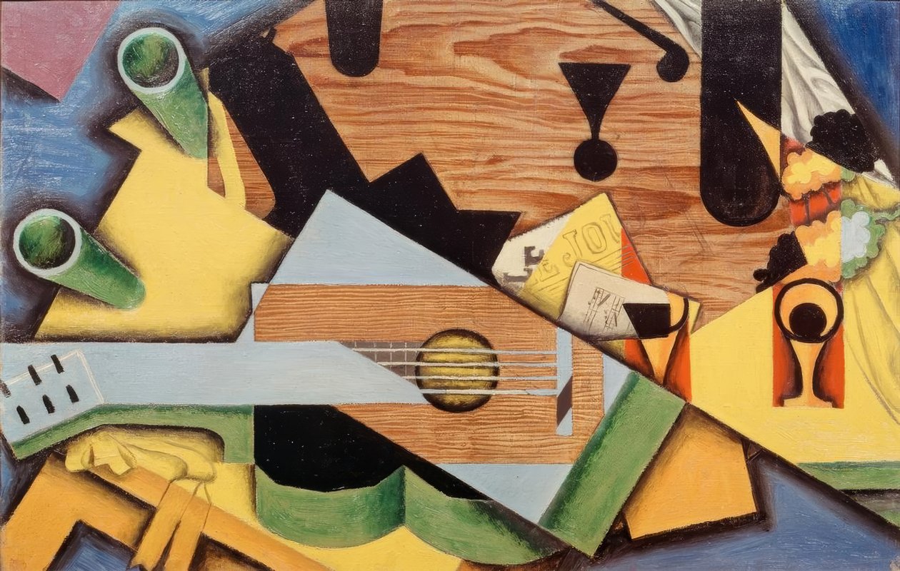 Csendélet gitárral alkotó: Juan Gris