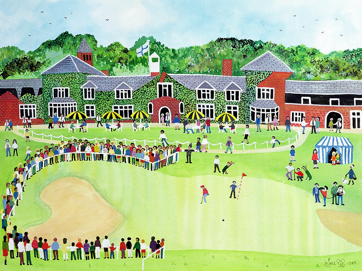 Golf a haranglábnál alkotó: Judy Joel