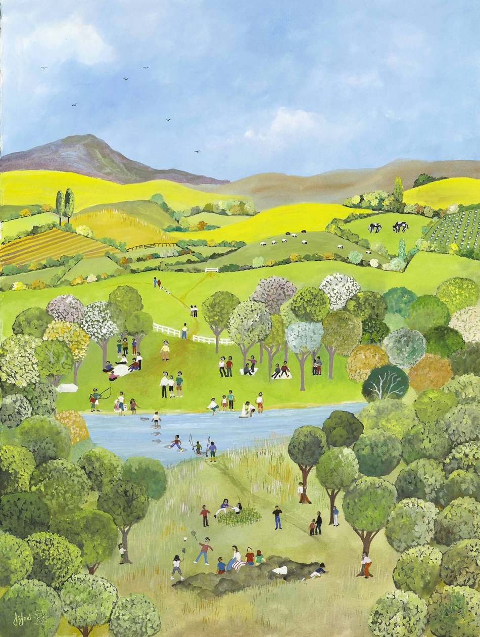 Vasárnapi piknikek, 2009 (Guache papíron) alkotó: Judy Joel