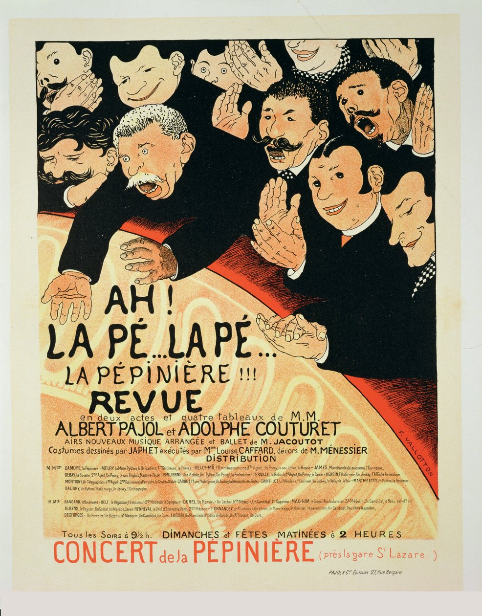 A „Chauffons, Chauffons” plakát reprodukciója, egy Pepiniere koncert, 1898 alkotó: Jules Alexandre Gruen or Grun