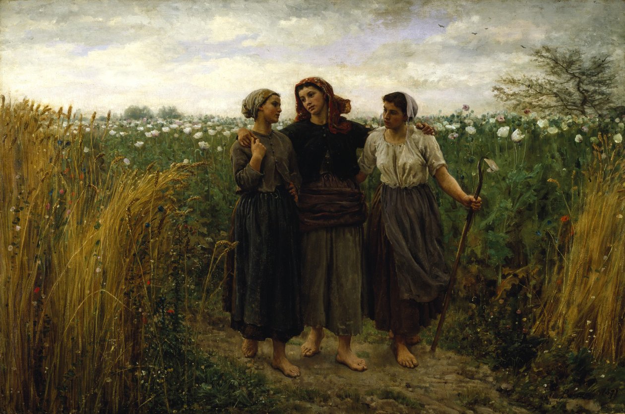 Visszatérve a mezőkről, 1871 alkotó: Jules Breton
