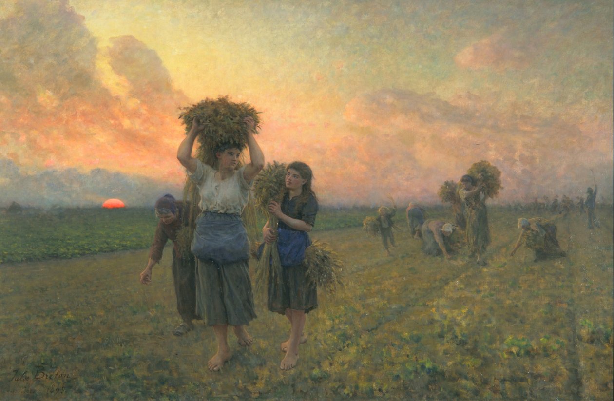 Az utolsó begyűjtés, 1895 alkotó: Jules Breton