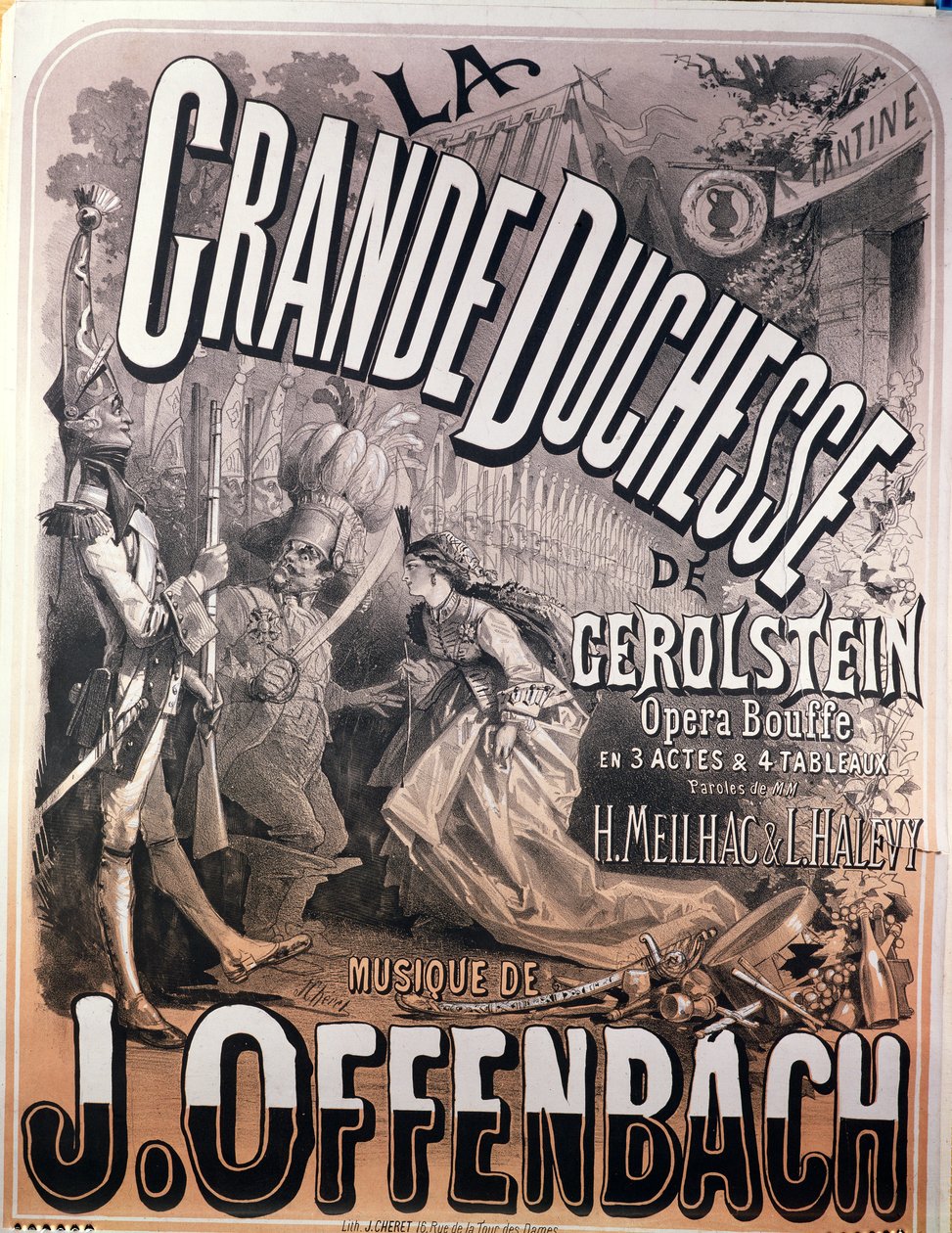 Jacques Offenbach (1819-90) „La Grande Duchesse de Gerolstein” posztere alkotó: Jules Cheret
