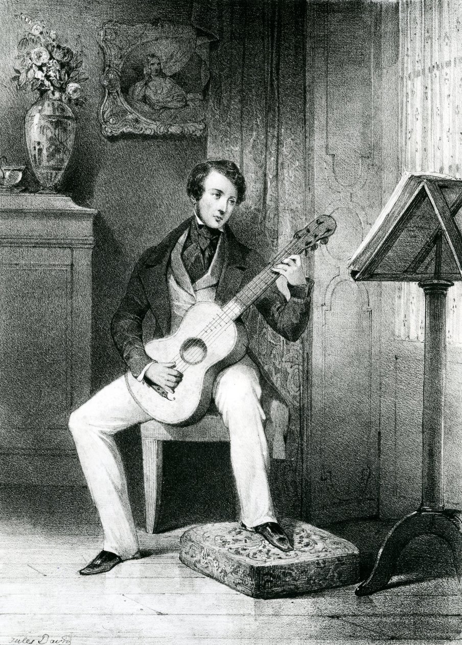 A gitáros (litográfia) alkotó: Jules David