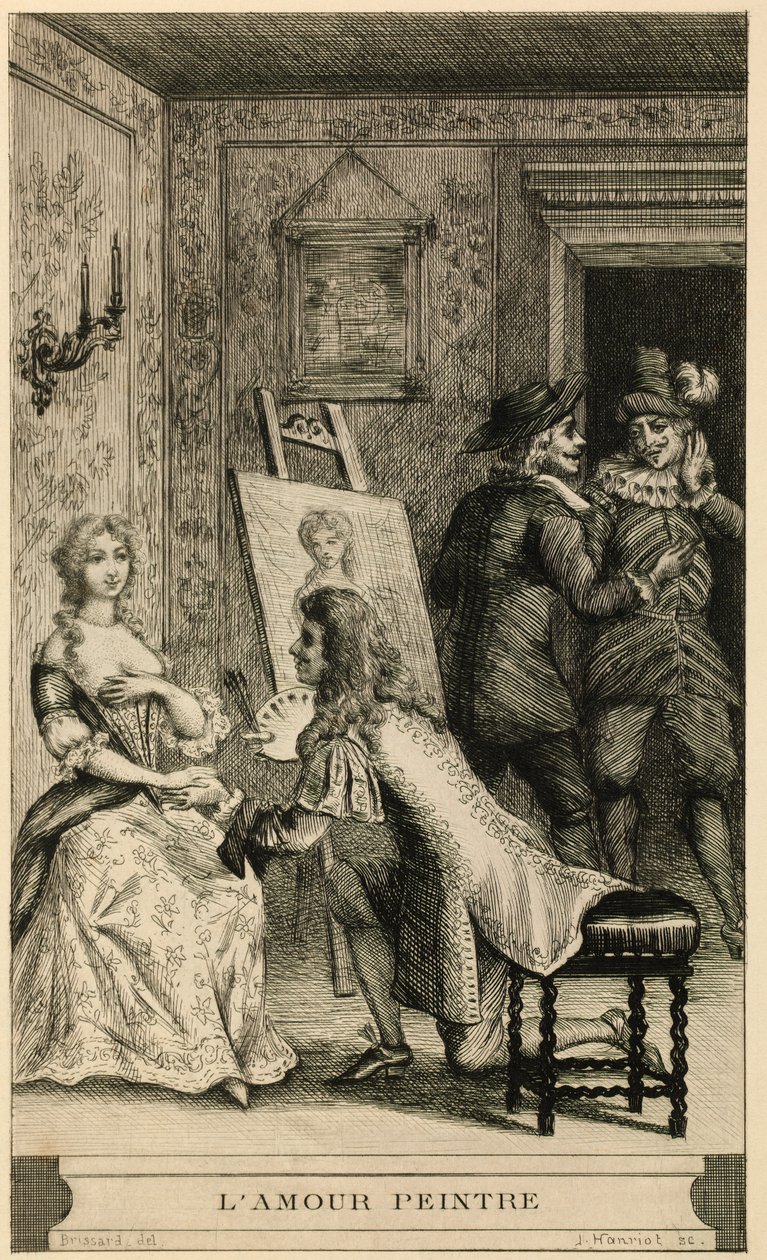 Szerelmes festő jelenete alkotó: Jules Armand Hanriot
