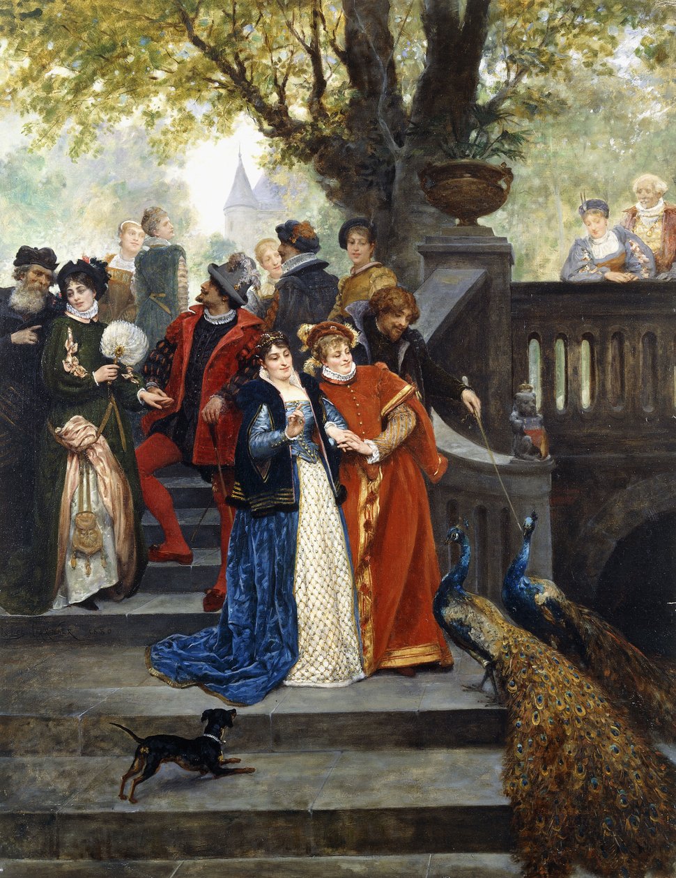 A parkban; A parkban, alkotó: Jules Arsene Garnier