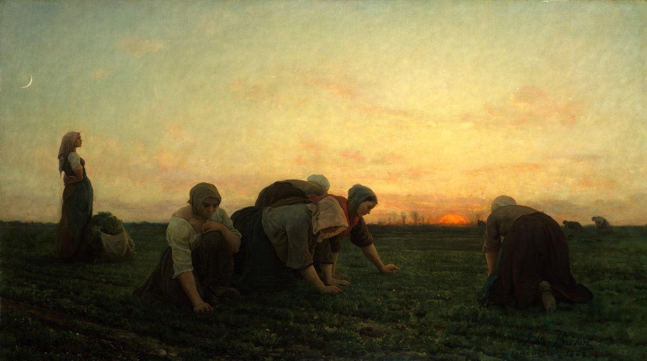 A gyomlálók, 1868. alkotó: Jules Breton