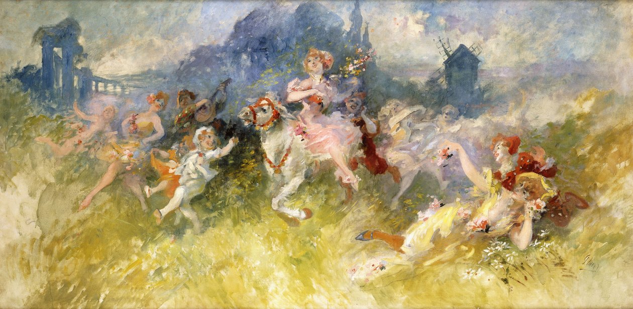 Egy Fete Champetre, alkotó: Jules Cheret