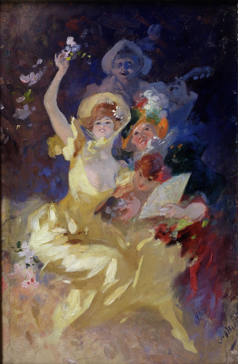 A bálban (olaj, vászon) alkotó: Jules Cheret