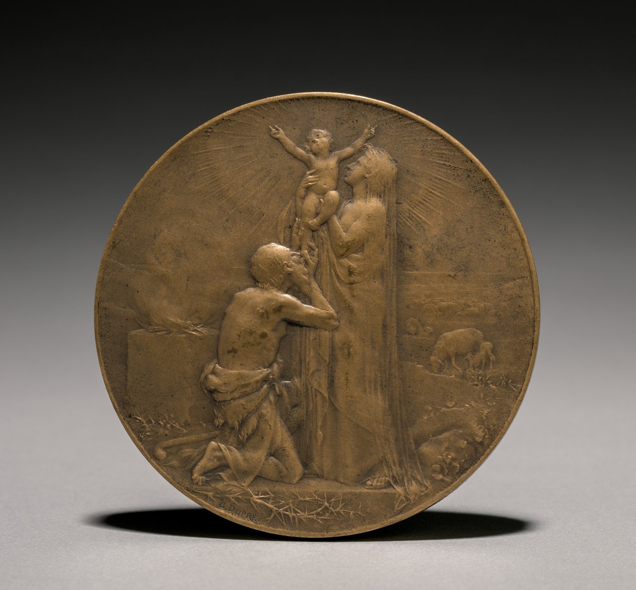Érem előlapja, 1800-as évek. alkotó: Jules Dupré
