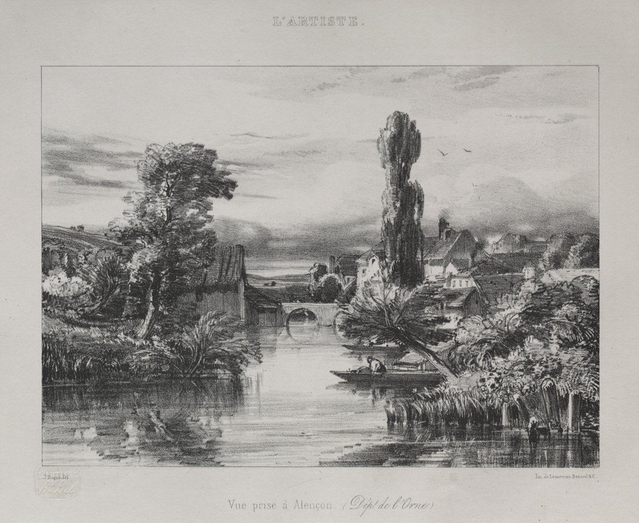 Kilátás Alençon közelében, 1839. alkotó: Jules Dupré