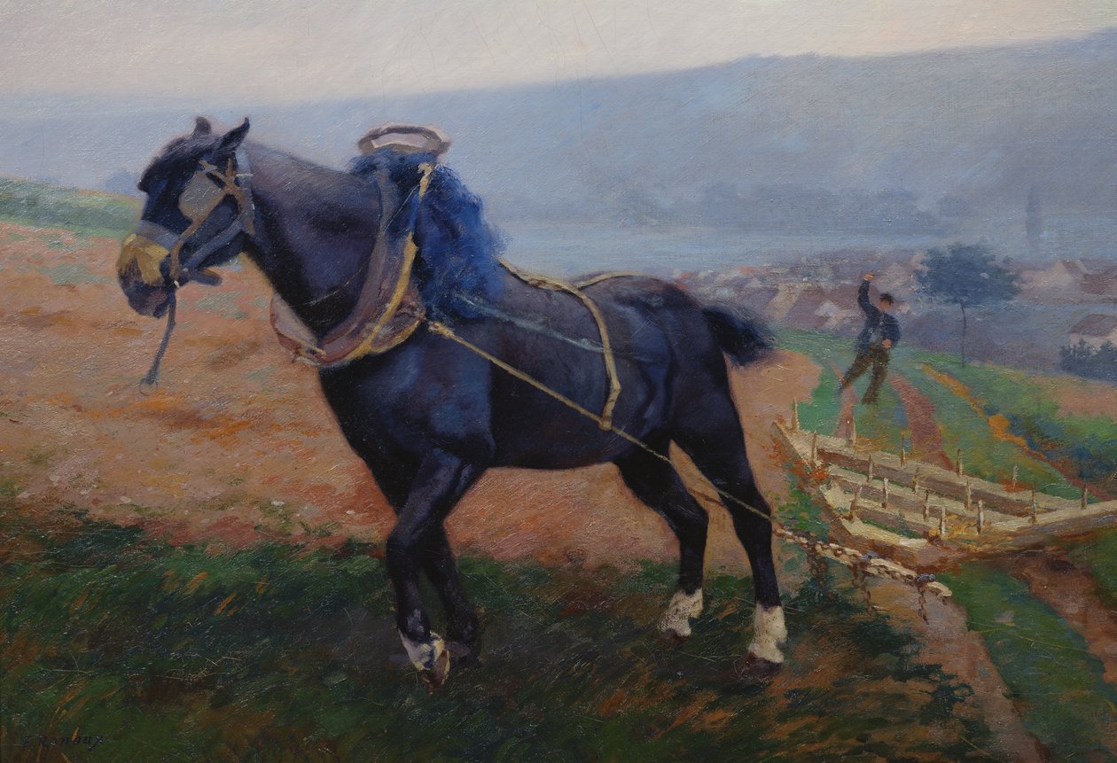 Táj Rómenyben, a ló alkotó: Jules Ernest Renoux