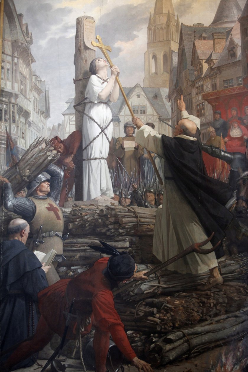 Jeanne of Arc a máglyán alkotó: Jules Eugene Lenepveu