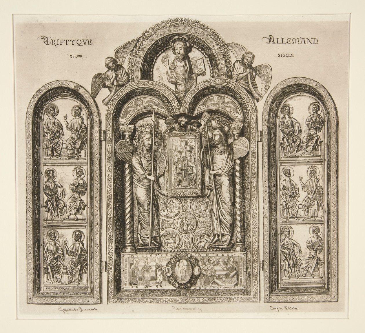 Német Triptichon / Xllme alkotó: Jules Ferdinand Jacquemart