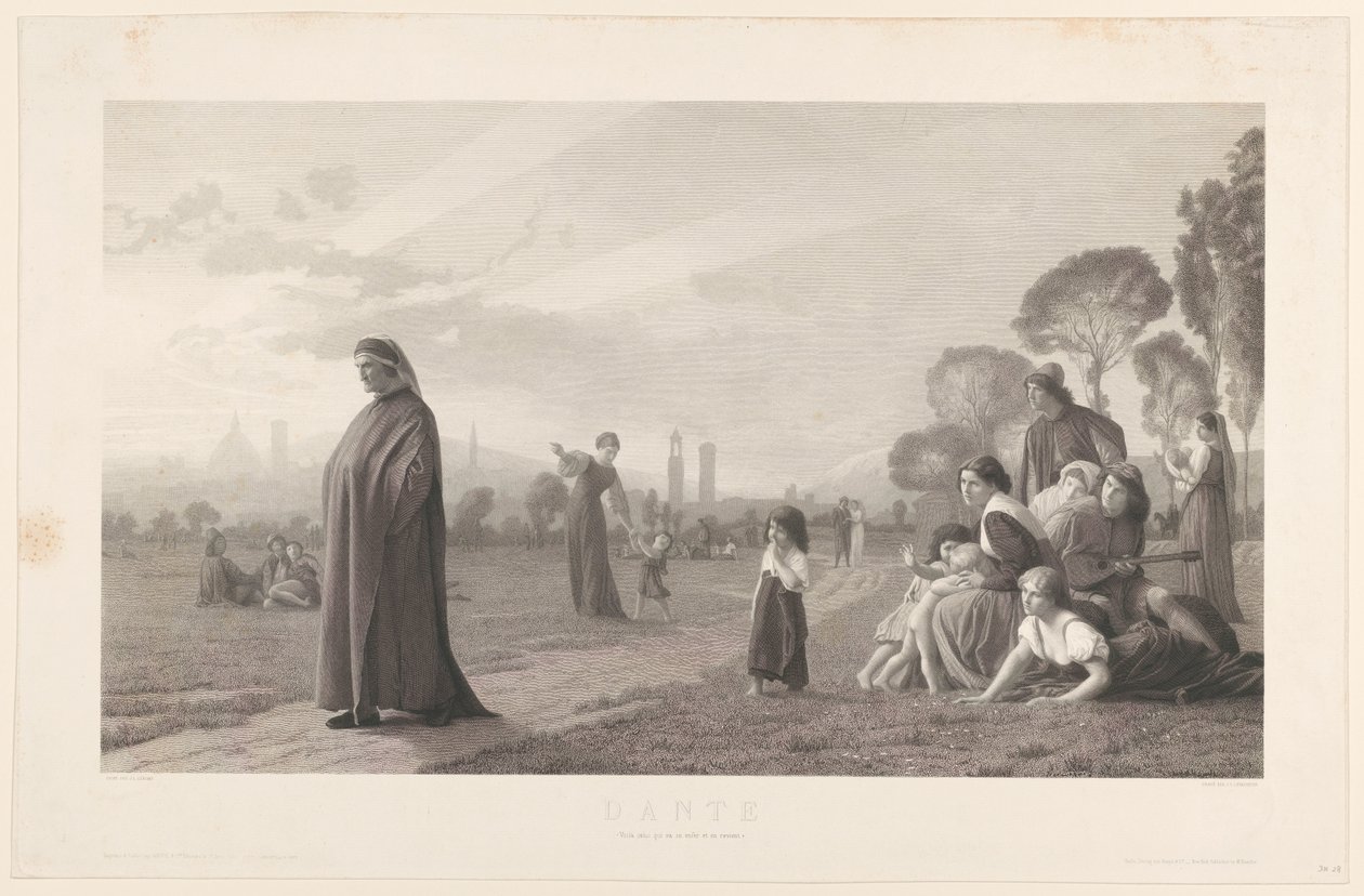 Dante, naar J.L. Gérôme alkotó: Jules Gabriel Levasseur