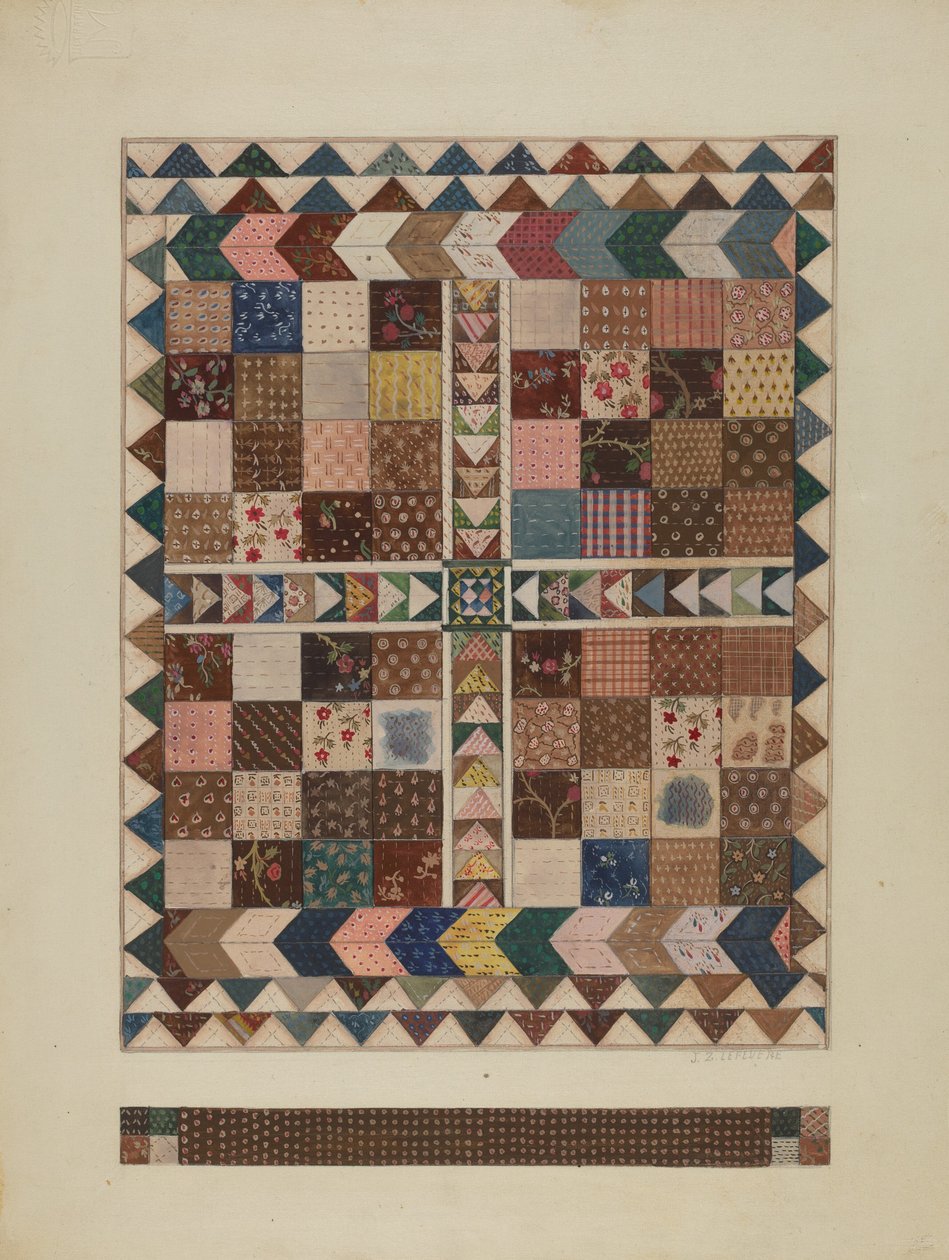 Patchwork kiságy paplan alkotó: Jules Lefevere