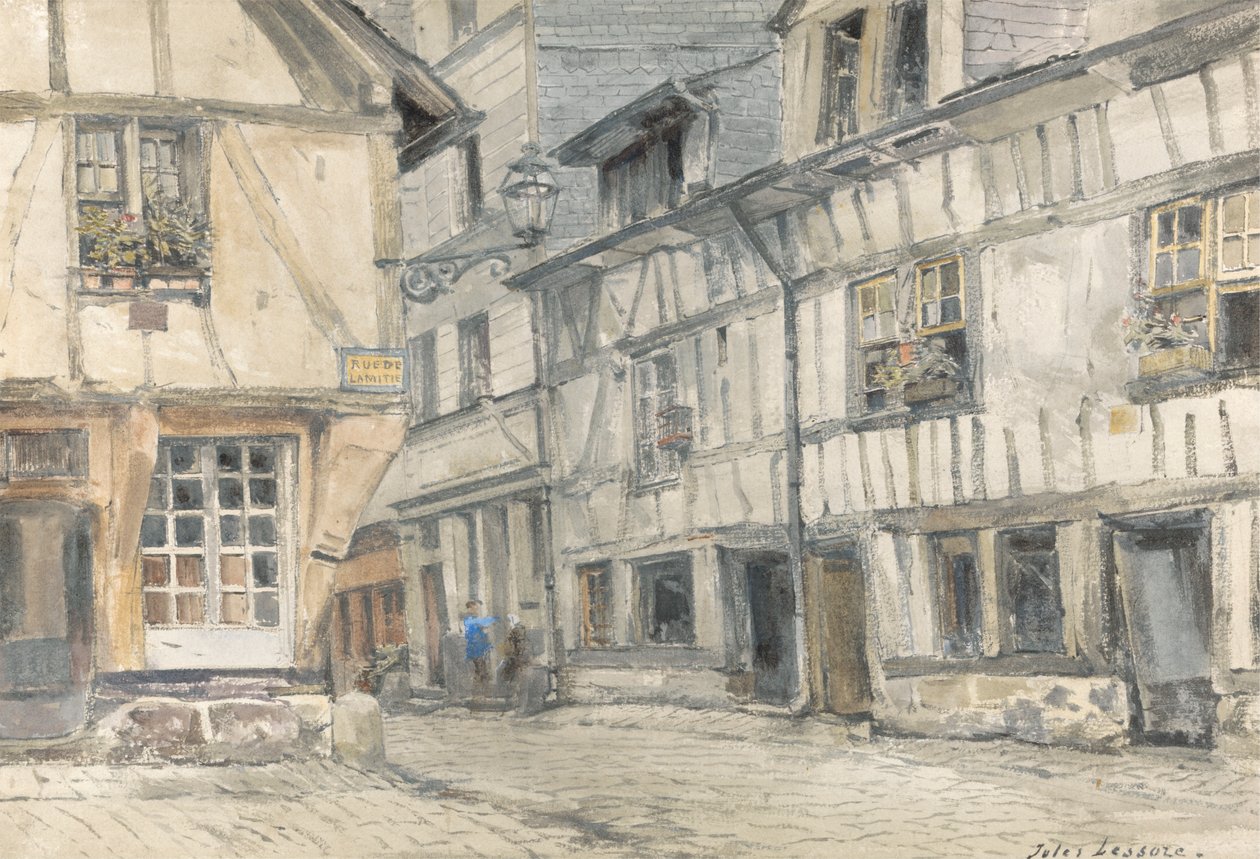 Kilátás a Rue de Lamitie-re alkotó: Jules Lessore
