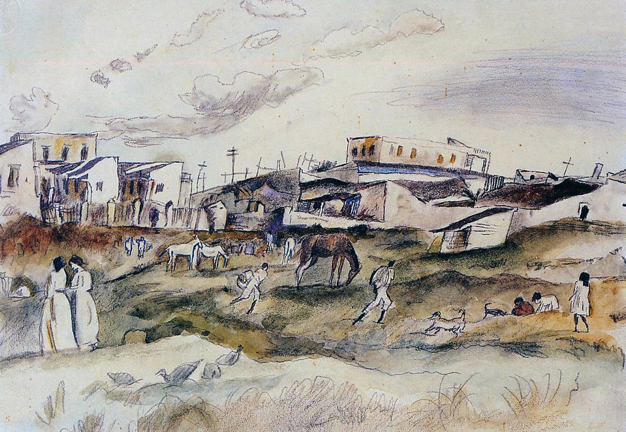 Egy utca Havannában, Kuba, 1917 alkotó: Jules Pascin