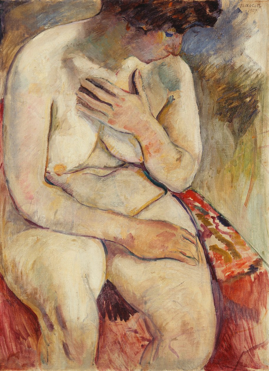 Nude Ülés; Nu Assis, 1907 alkotó: Jules Pascin