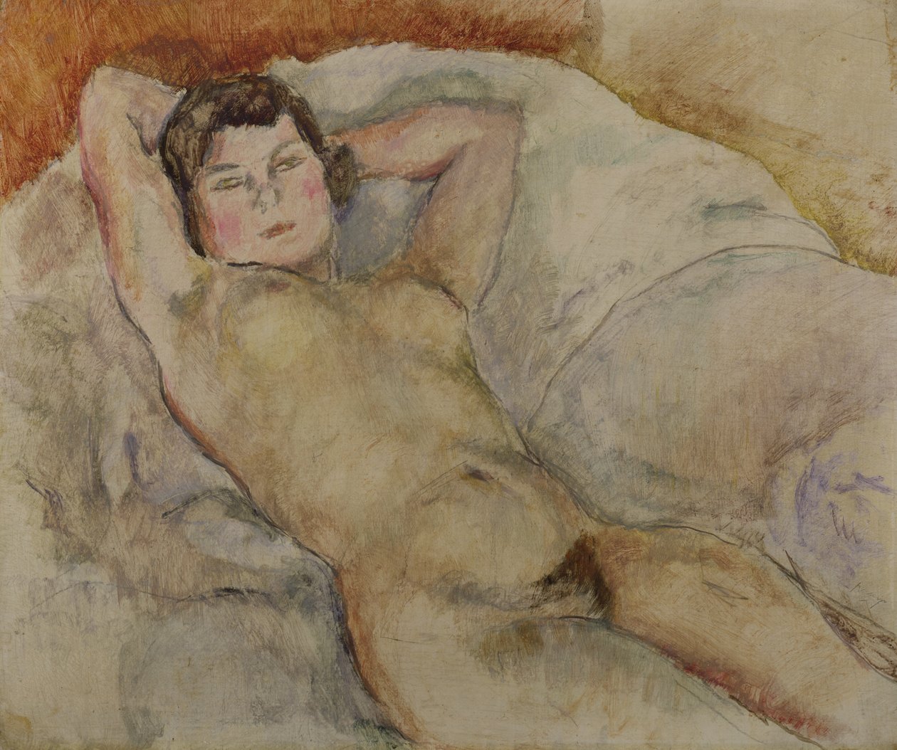 Fekvő akt, 1909 körül alkotó: Jules Pascin