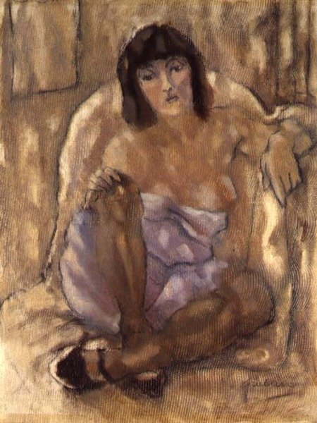 Ülő nő (olaj, vászon) alkotó: Jules Pascin
