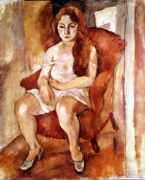 Ülő nő (olaj, vászon) alkotó: Jules Pascin