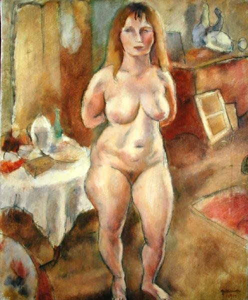 Meztelenül állva a szobában alkotó: Jules Pascin