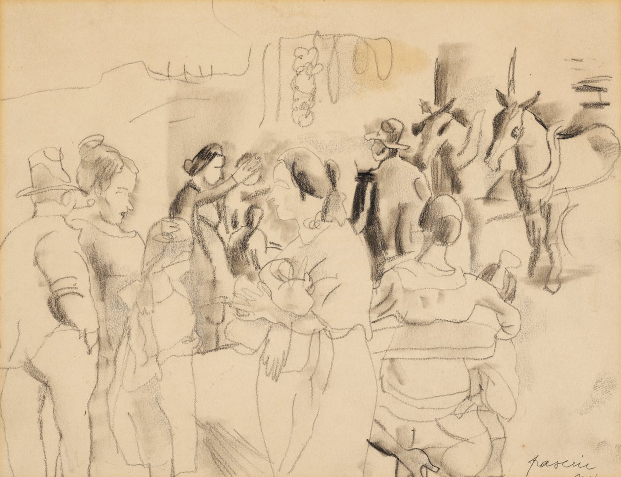 Street Scene, New York alkotó: Jules Pascin