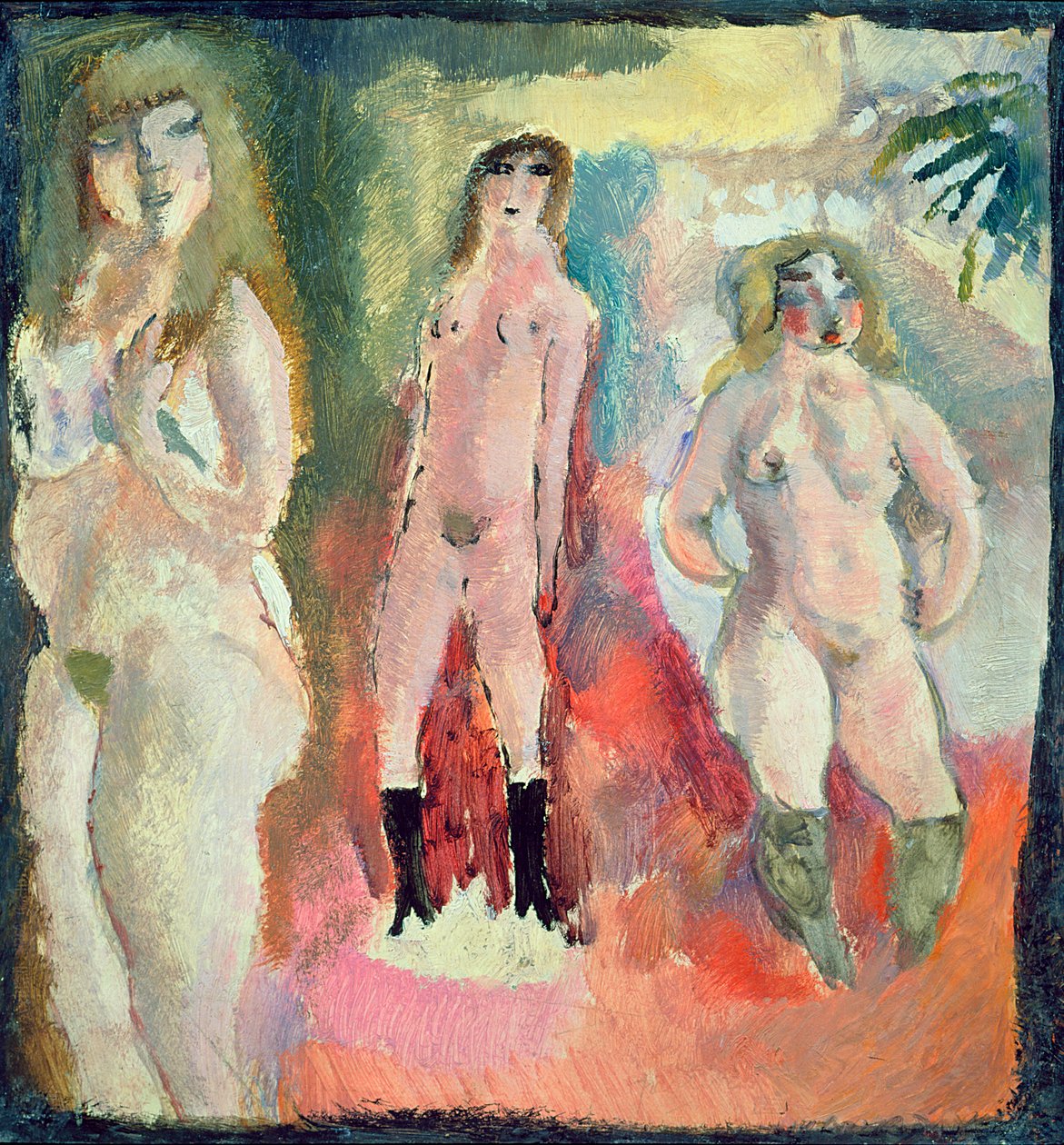 Három akt nő, 1909 (olaj, karton) alkotó: Jules Pascin
