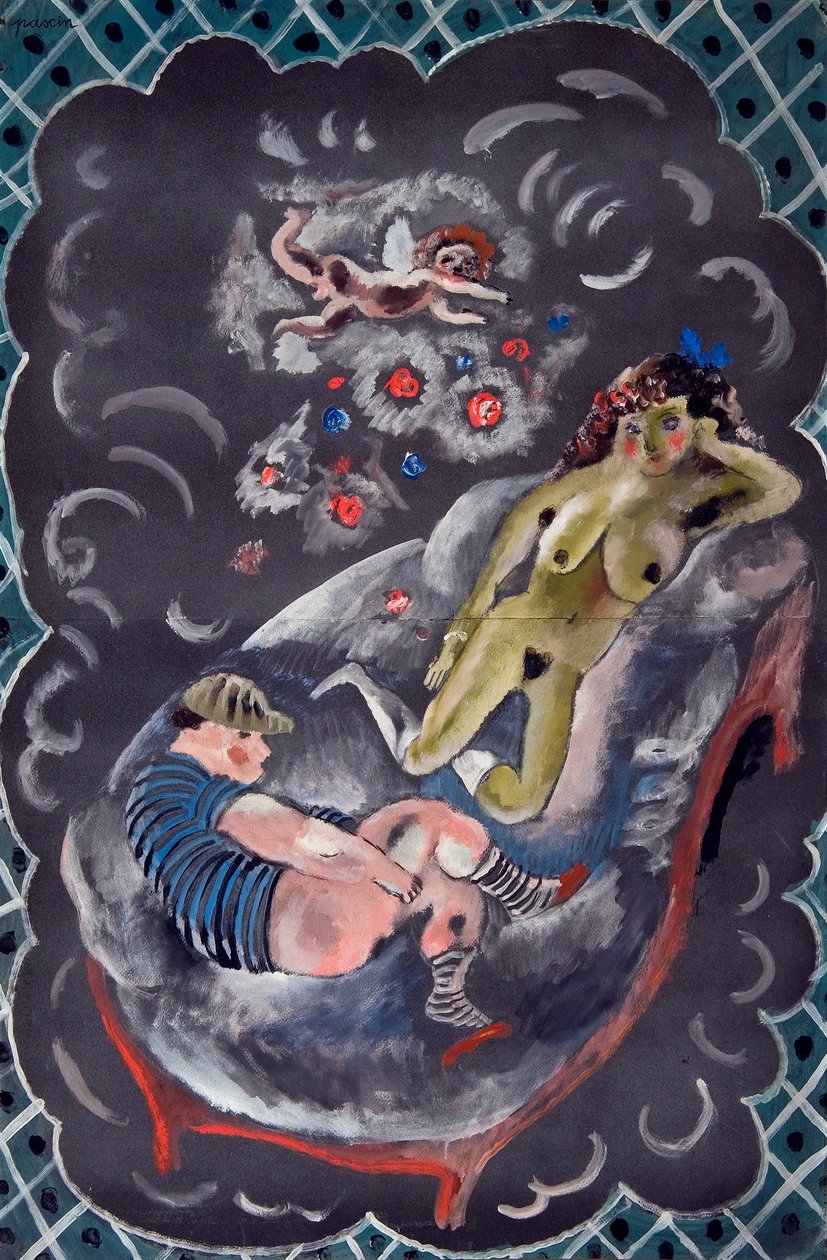 Két figura és Ámor alkotó: Jules Pascin