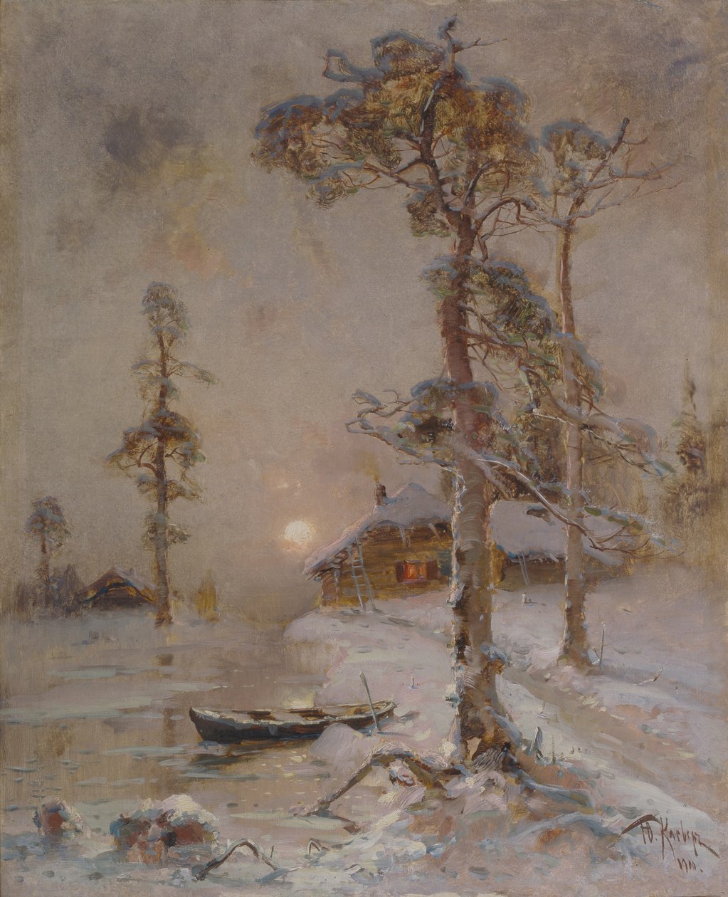 Téli naplemente, 1900 alkotó: Juli Julievich Klever