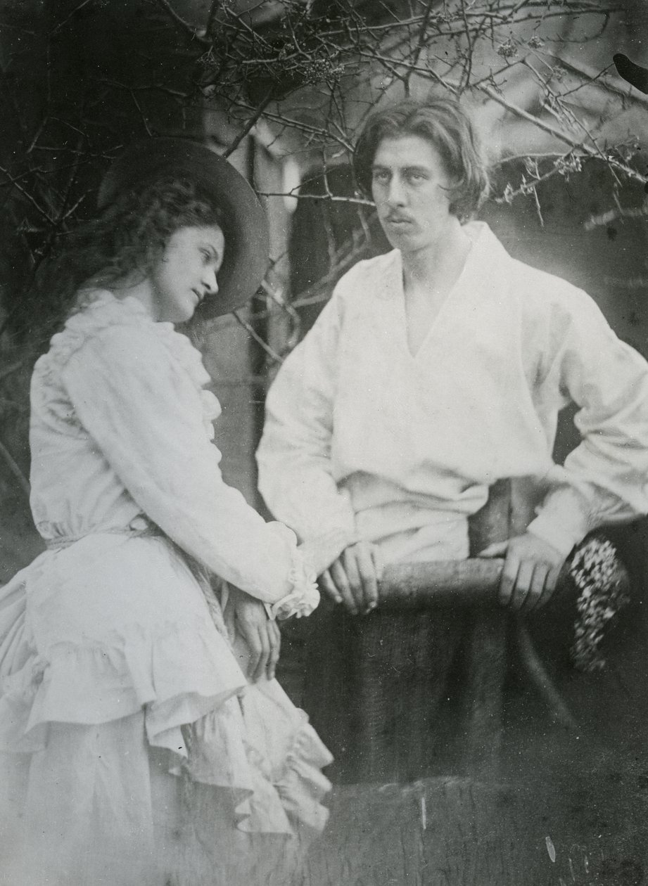 Szilveszter, illusztráció a "The May Queen"-ből, Alfred, Lord Tennyson, 1875 (albumnyomat) alkotó: Julia Margaret Cameron